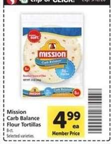 Mission Carb Balance Flour Tortillas