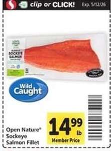 OPEN NATURE SOCKEYE SALMON FILLET