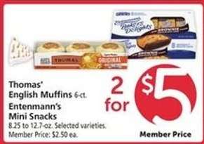 Thomas' English Muffins & Entenmann's Mini Snacks