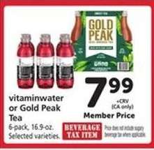 vitaminwater or Gold Peak Tea