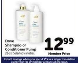 Dove Shampoo or Conditioner Pump