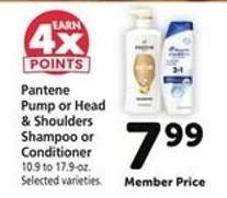 Pantene Pump or Head & Shoulders Shampoo or Conditioner