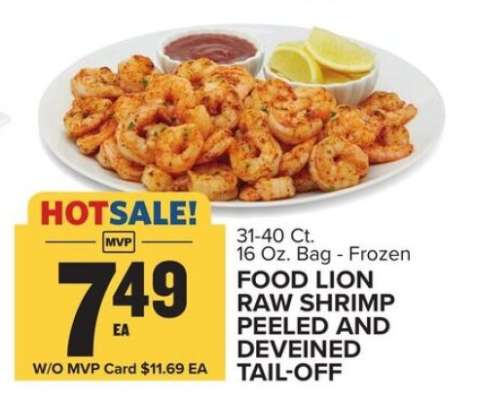 Food Lion Raw Shrimp