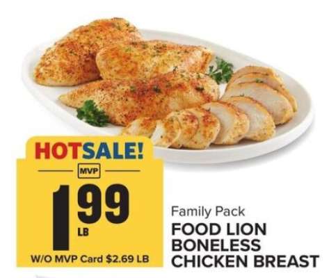 Food Lion Boneless Chicken Breast