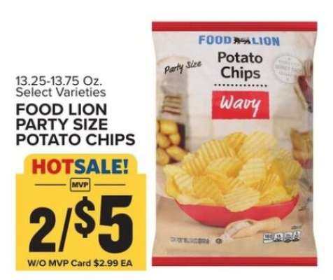 FOOD LION PARTY SIZE POTATO CHIPS