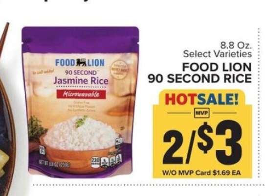 FOOD LION 90 SECOND RICE
