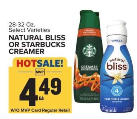 Natural Bliss or Starbucks creamer