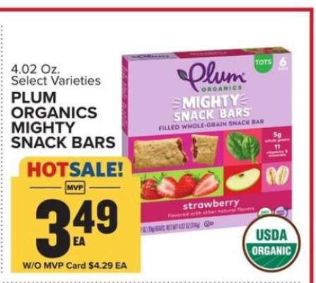 PLUM ORGANICS MIGHTY SNACK BARS