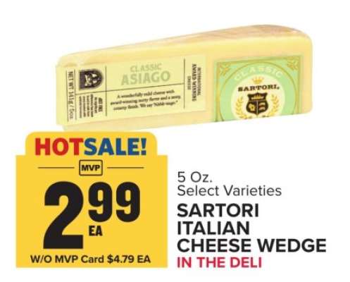 Sartori Italian Cheese Wedge