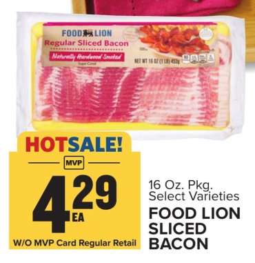 Food Lion Sliced Bacon