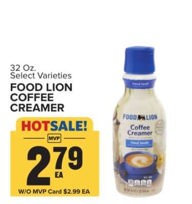 FOOD LION COFFEE CREAMER