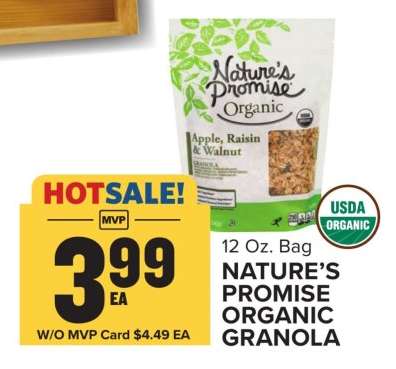 NATURE'S PROMISE ORGANIC GRANOLA