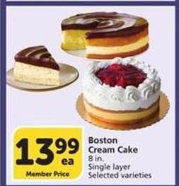 Boston Cream Cake