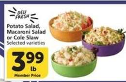 Potato Salad, Macaroni Salad or Cole Slaw