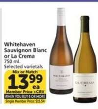 Whitehaven Sauvignon Blanc or La Crema