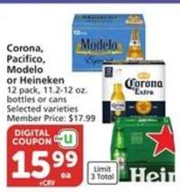 Corona, Pacifico, Modelo or Heineken