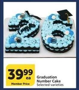 Graduation Number Cake