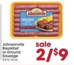 Johnsonville Breakfast or Ground Sausage
