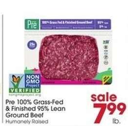 Pre 100% Grass-Fed & Finished 95% Lean Ground Beef