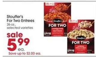 Stouffer's For Two Entrees