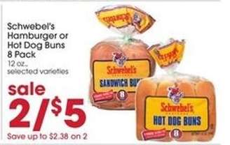 Schwebel's Hamburger or Hot Dog Buns