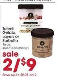 Talenti Gelato, Layers or Sorbetto