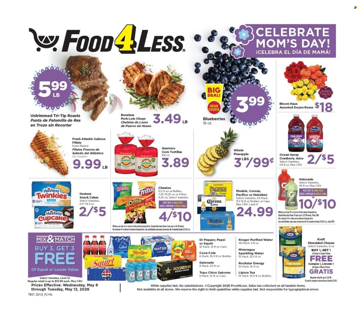 Food 4 Less ad - 05/06/2026 - 05/12/2026. Page 1