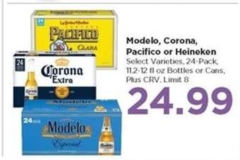 Modelo, Corona, Pacifico or Heineken