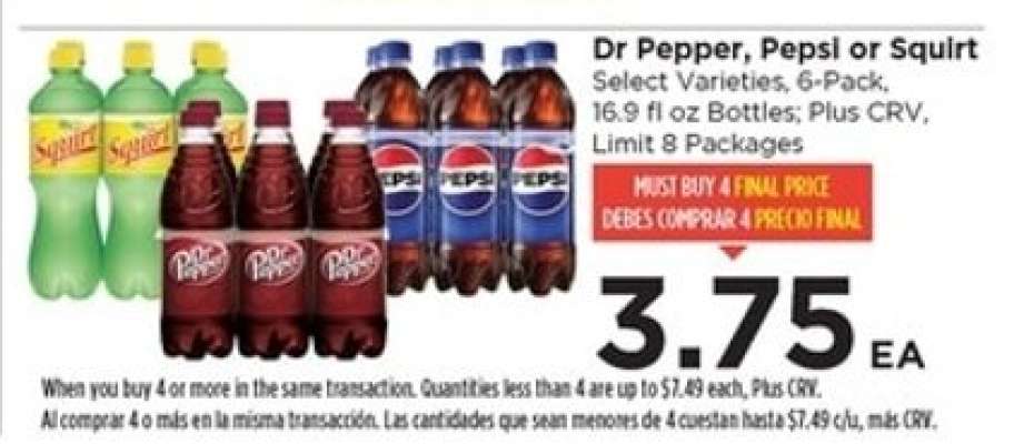 Dr Pepper, Pepsi or Squirt