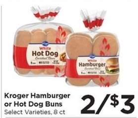 Kroger Hamburger or Hot Dog Buns