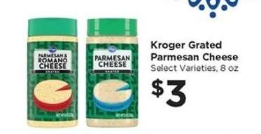 Kroger Grated Parmesan Cheese