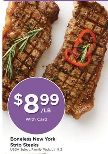 Boneless New York Strip Steaks