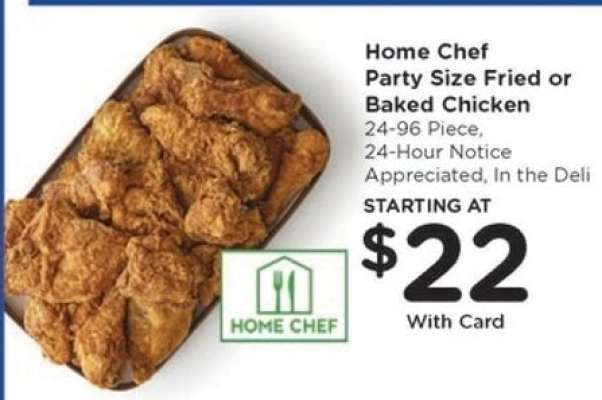 Home Chef Party Size Fried or Baked Chicken