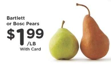 Bartlett or Bosc Pears