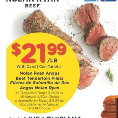 Nolan Ryan Angus Beef Tenderloin Filets