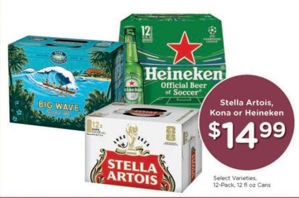 Stella Artois, Kona or Heineken