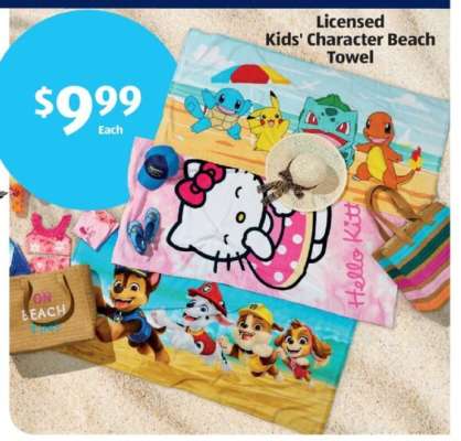 Licensed Kids' Character Beach Towel
