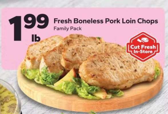 Fresh Boneless Pork Loin Chops