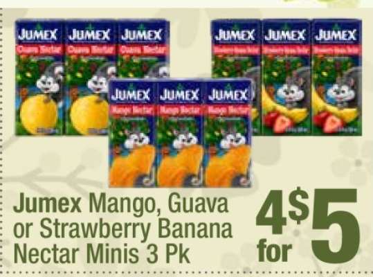 Jumex Mango, Guava or Strawberry Banana Nectar Minis 3 Pk