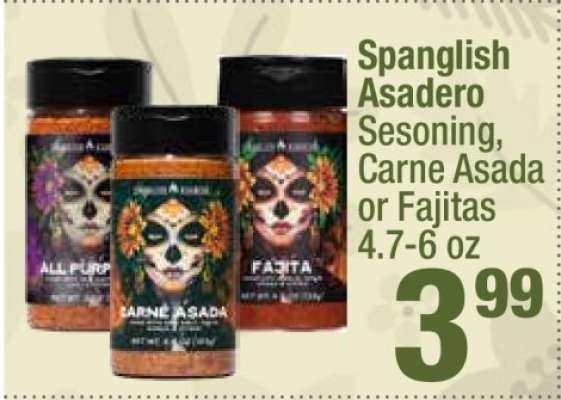 Spanglish Asadero Sesoning, Carne Asada or Fajitas