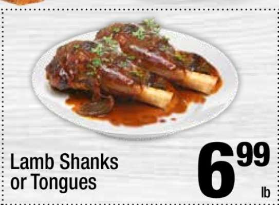 Lamb Shanks or Tongues