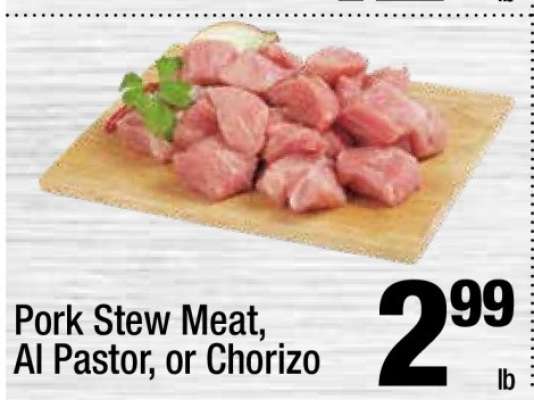 Pork Stew Meat, Al Pastor or Chorizo