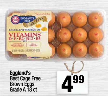 Eggland's Best Cage Free Brown Eggs Grade A 18 ct