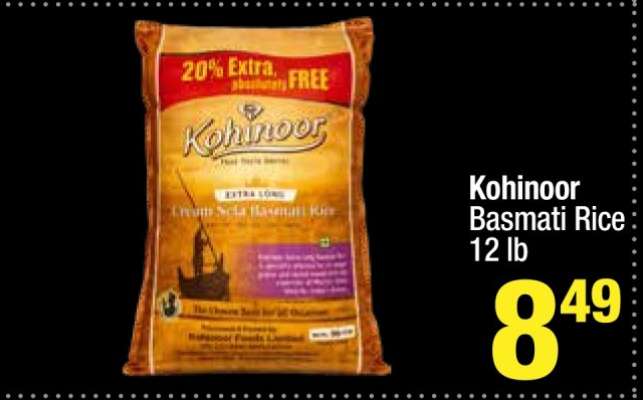 Kohinoor Basmati Rice 12 lb