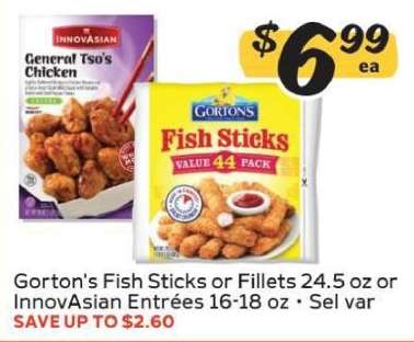 Gorton's Fish Sticks or Fillets or InnovAsian Entrées