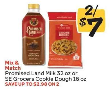 Promised Land Milk or SE Grocers Cookie Dough