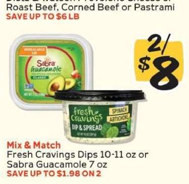 Fresh Cravings Dips or Sabra Guacamole