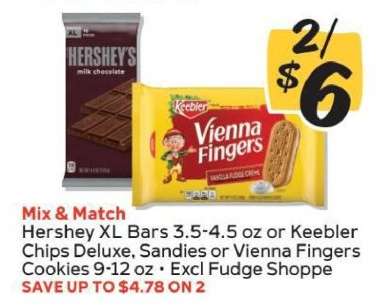 Hershey XL Bars or Keebler Cookies