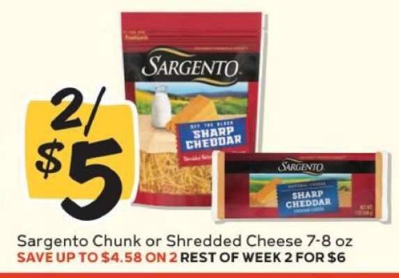 Sargento Chunk or Shredded Cheese