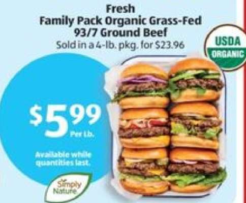 Family Pack Organic Grass-Fed 93/7 Ground Beef